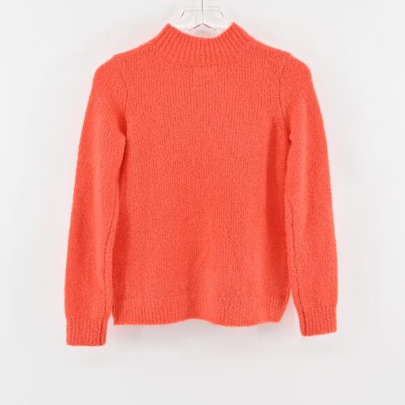 LOVERS FRIENDS Sweater Womens Size XS Wool Blend Coral Mock Neck Knit Top Cozy - Picture 4 of 12